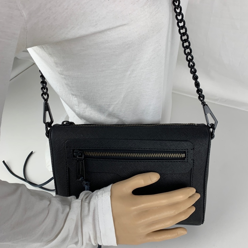 Rebecca Minkoff Black Leather Avery Crossbody Bag - Picture 4 of 7